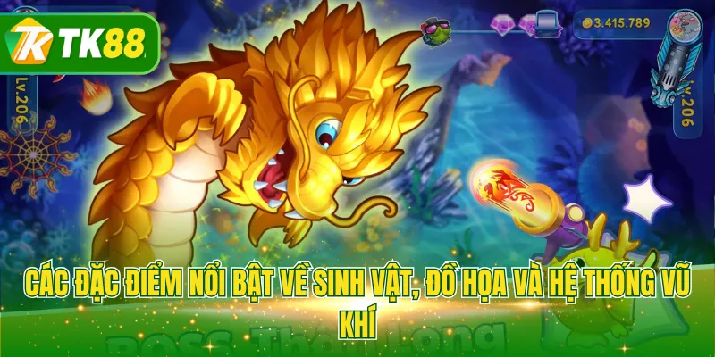 Các đặc điểm nổi bật về sinh vật, đồ họa và hệ thống vũ khí
