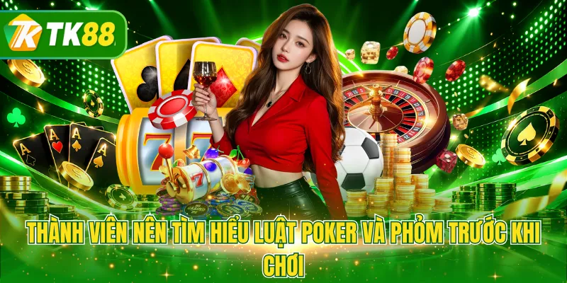 Thành viên nên tìm hiểu luật Poker và Phỏm trước khi chơi