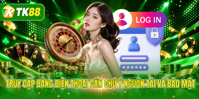 Truy cập bằng điện thoại cần chú ý nguồn tải và bảo mật